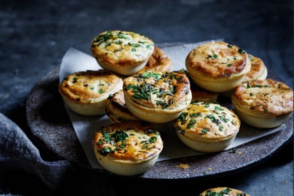 Simonne Logue chicken and leek pies.