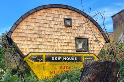 London man lives in skip to save money on housing