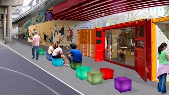 A concept design for the space under Kings Way, as an example of what is possible in such spaces, from the council’s City Road Masterplan.
