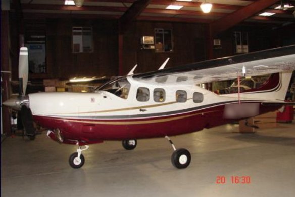 The Cessna aircraft that was intended to take the ice from California to Melbourne.