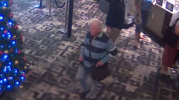 A CCTV image of Mr McCarthy at the York Hotel in the Sydney CBD on the afternoon of December 16.