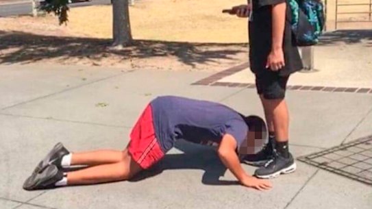 A Jewish year 7 student at Cheltenham Secondary College was filmed while being forced to kiss the shoes of a Muslim boy in July. 