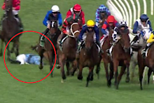 Harry Coffey after falling off Pondalowie.