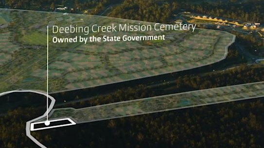 Fraser Property Group's development plans for the Deebing Creek mission and cemetery.