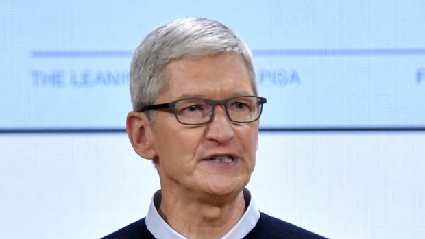 Tim Cook is not making any forecasts, but suggests things may have turned the corner for the tech giant.