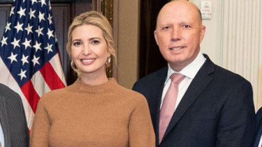 Peter Dutton met Ivanka Trump before being diagnosed with coronavirus