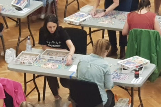 Bree Rebeiro in the individual section of the Victorian jigsaw puzzle competition in April.