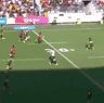 Finley Glare scores a spectacular try for the PNG PM’s XIII.