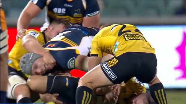 Teams are using illegal tactics to remove Brumbies star David Pocock at breakdowns.