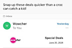 Wowcher has apologised for a marketing email, seen here in a screenshot posted to Facebook