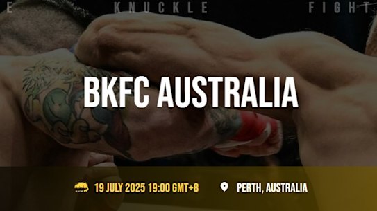 The Bare Knuckle Fighting Championship Perth event on its website.
