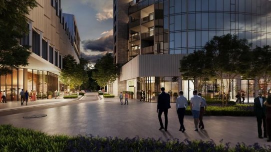 Artist impression of Geocon's $1 billion Republic complex in Belconnen 