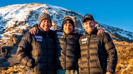 Trent Robinson, Michael Gordon and Danny Buderus Mount Kilimanjaro, the highest free-standing mountain in the world.