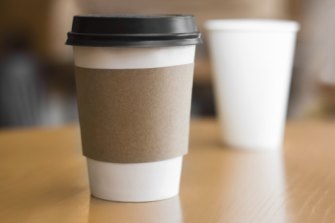 Takeaway coffee cups are usually plastic-lined and end up in landfill.