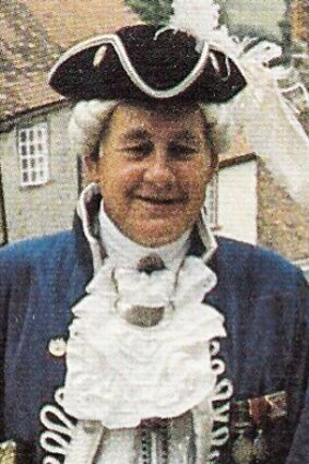 Robert Scott when dressed as a town crier in the UK.
