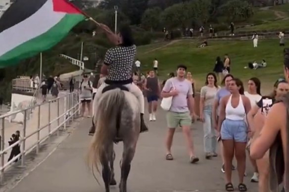 A photo of Ehtesham Ahmad riding in Bondi earlier this month.