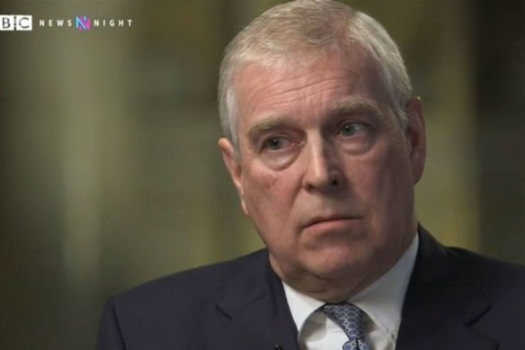 Prince Andrew, BBC Newsnight interview.