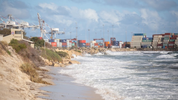 A sea wall had to be erected at Fremantle's Port Beach last year after erosion put footpaths and car arks at risk of collapse.