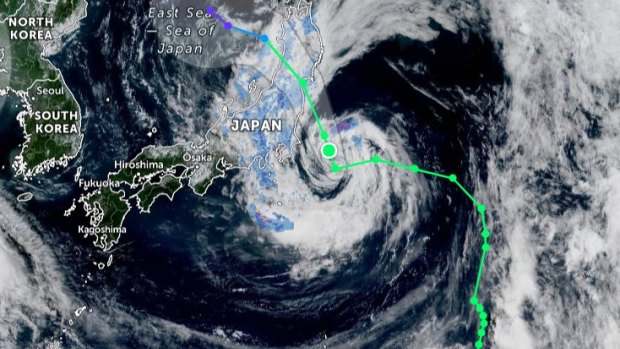 Typhoon Nepartak reached speeds of 85 km/h on Tuesday.