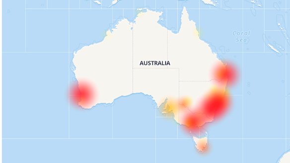 Telstra outages at 5pm across Australia according to Down Detector.