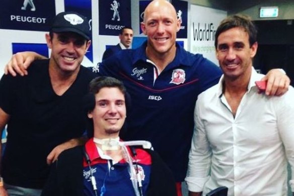 Kurt Drysdale with Brad Fittler, Craig Fitzgibbon and Andrew Johns.