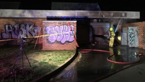 Fire crews were called to a fire at the same abandoned building in Dickson on October 10.