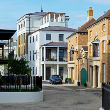 A street in one of the newer sections of Poundbury.