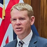 New Zealand Prime Minister Chris Hipkins delivers a speech on foreign policy at the parliament, in Wellington, New Zealand on July 7, 2023. 
