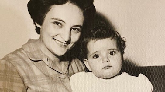 Author Rachelle Unreich as a toddler with her mother, Mira.