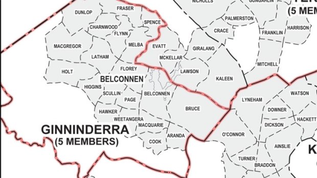 The Belconnen electorate of Ginninderra has grown slowly since the 2016 election, compared to other electorates. 