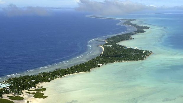 The crew of five people are stuck inside their hotel in Kiribati until their flight on Thursday. 