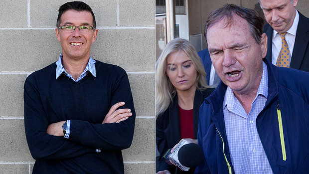 Former Ipswich mayor Andrew Antoniolli (left) and his predecessor Paul Pisasale (right) have both been charged.