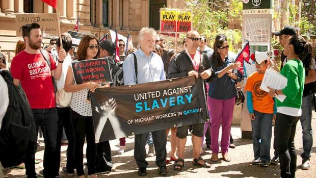 A Sydney protest against slavery.