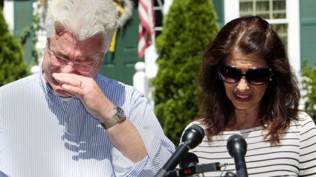 James Foley's parents, John and Diane, after speaking with US President Barack Obama in 2014. 