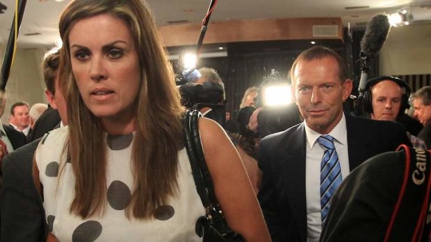 Inside and out: Tony Abbott with his prime ministerial chief of staff Peta Credlin, who has become a media pundit.