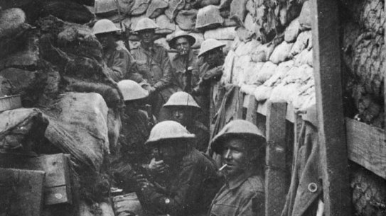 Diggers in the trenches at Fromelles.