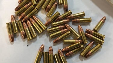 A supply of .22 calibre ammunition was also found. 