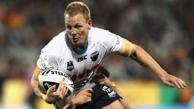 Ex Panther Luke Lewis was allowed to leave Penrith to pursue a premiership at the Sharks. 