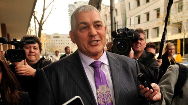 Mick Gatto after he was acquitted of the murder of Andrew "Benji" Veniamin in 2005.