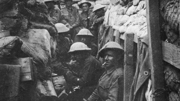 Diggers in the trenches at Fromelles.