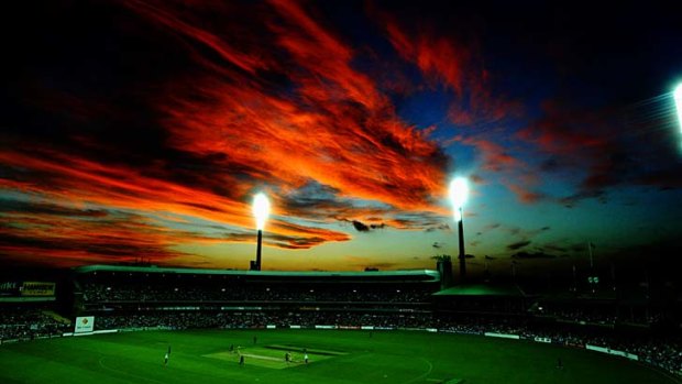 The SCG, under lights.