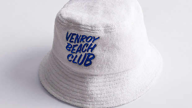 Venroy bucket hat in terrycloth is this summer's hottest accessory.