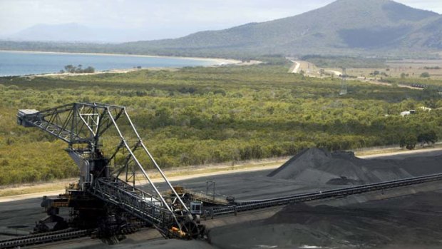 Adani's Abbot Point coal terminal in the north Queensland town of Bowen, almost 200 kilometres south of Townsville.