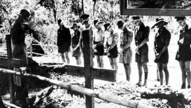 Australian POWs bury their comrades on the Thai-Burma railway, July 1943.