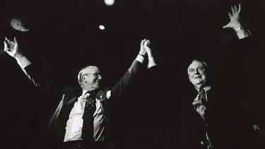Malcolm Fraser, left, won government from Gough Whitlam in 1975, but Fraser was not elected as opposition leader immediate;y after the Liberals lost iin 1974 under Bill Sneddon. Sneddon, however, had become opposition leader immediately after Whitlam's 1972 victory.
