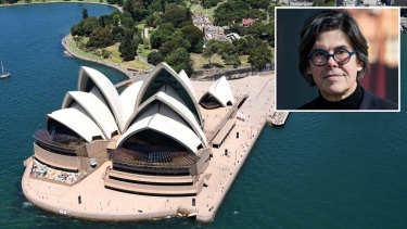 One of the top 10 concrete buildings of the past 90 years, the Sydney Opera House and, inset, chairman of the judging Peter Poulet.