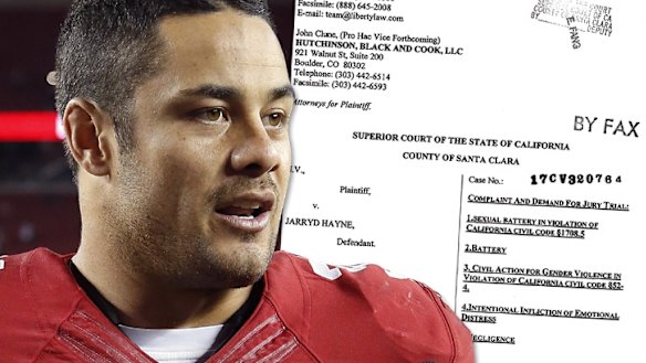 Jarryd Hayne has settled in civil lawsuit in the US, related to an alleged rape in San Jose in 2015.