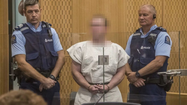 Brenton Tarrant in court.