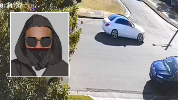 Police have released an image of a man they believe could help with their inquiries as well as a vehicle, described as a 2018-model white Mercedes sedan with a dark sunroof.