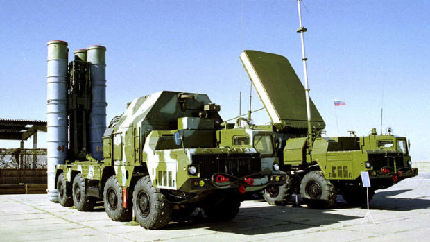 The Russian S-300 anti-aircraft missile system.